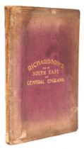 RICHARDSON'S Map of South East and Central England, large folding coloured map,