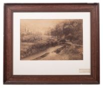 EARLY PHOTOGRAPHY - A wet plate photograph of Weston Mill, Plymouth by W. Cox, 360 x 230 mm.