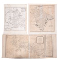 KITCHEN, Thomas - Bowles's Reduced Map of Devonshire, uncoloured map, size 280 x 310mm,