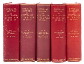 OFFICIAL HISTORY OF AUSTRALIA OF THE WAR IN 1914-1918, plates and maps,