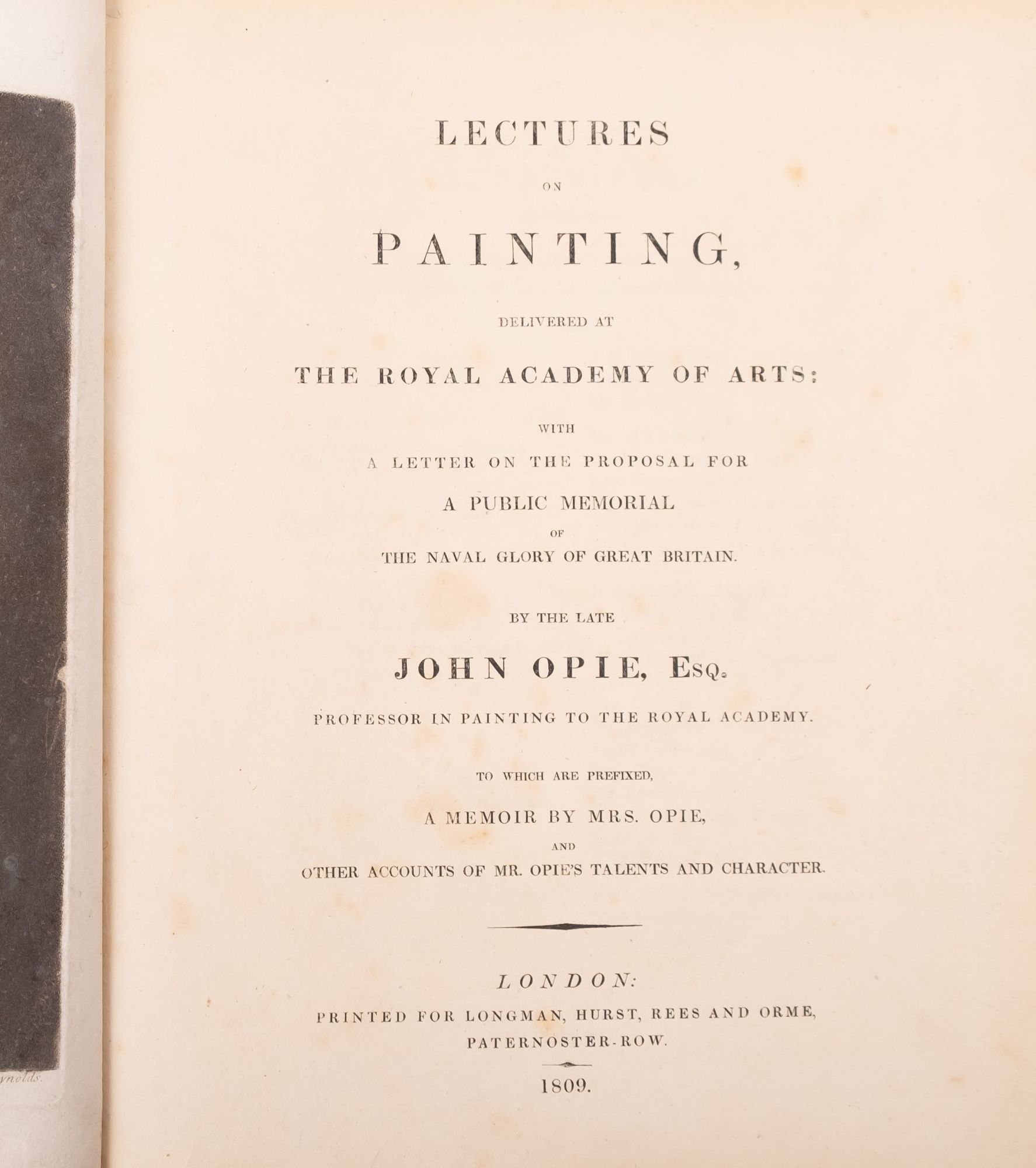 OPIE, John - Lectures on Painting, Delivered at the Royal Academy of Arts ... - Image 3 of 3