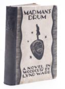 WARD, Lynd -- Madman's Drum, A Novel in Woodcuts, órg pictorial boards, rubbed, lacks spine label,