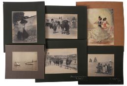 A COLLECTION OF THIRTEEN EARLY 20TH CENTURY PHOTOGRAPHS, depicting scenes in Beirut, Madeira,