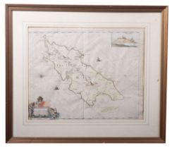 COLLINS, Capt. Greenville - The Isle of Man, hand coloured sea chart. 570 x 450 mm.