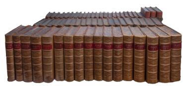 PUNCH, a run of 20 volumes from 1894-1914, attractive half tan calf, marbled boards,