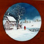 'Winter Scene' Maker unknown (7 1/4 x 4 1/4 x 3/8 inches)