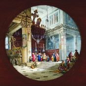 'Sketches by David Roberts' Group of four slides, probably from a larger set. Single hand-painted