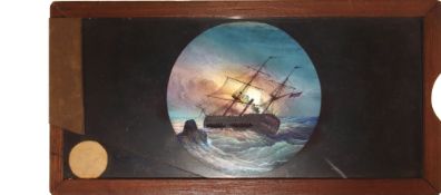 'Ship on Fire' Carpenter & Westley, London (7 1/2 x 3 3/4 x 1/2 inches), single slip