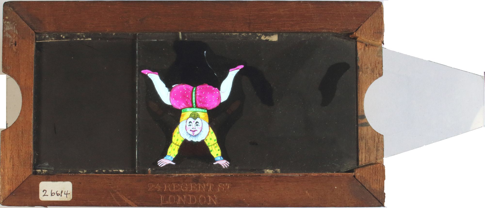 'Tumbling Clown' [legs move to three different positions] (6 7/8 x 3 5/8 x 3/8 inches), double slip - Image 2 of 2