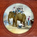 'Children riding elephant' Maker unknown; 2 slides,(6 7/8 x 3 3/4 x 3/8 inches) [children riding