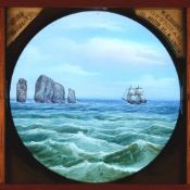 'Rule Britannia' Nine slides assembled from different sources. Single hand-coloured glass slides