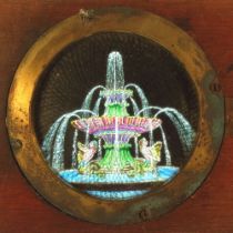 'Fountain' [water shimmers] Maker unknown (7 x 4 1/2 x 1/2 inches), double rack