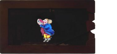 'Evils of drink' [skeleton appears to man drinking from bowl] Maker unknown (7 x 4 x 3/8 inches),