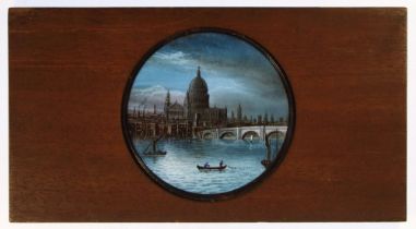 'London by Night' Carpenter & Westley, London; 6⅞ x 3¾ x ⅜ inches 'View of Paris with Notre Dame'