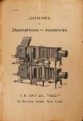 WITHDRAWN LOT 'Catalogue of stereopticons and accessories' New York: J.B. Colt Co.