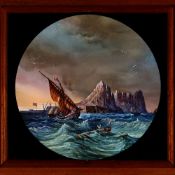 'The Overland Route to India' Six slides from a set of at least nine, probably twelve. Single hand-