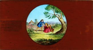 'Jack and the Bean Stalk' Six slides from a set of (probably) eight. Single hand-painted glass