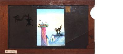 'Cat and Stork's Nest' Maker unknown (7 x 4 x 3/8 inches), single slip
