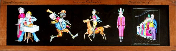 'Boarding a man o' war / Cockney Foxhunter / Good Shilling's Worth' Maker unknown (15 1/4 x 4 3/8