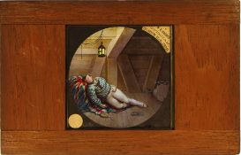 'Trafalgar' W.C. Hughes, London; standard 3¼-inch slide in wooden frame, 4½ x 7 x ⅜ inches