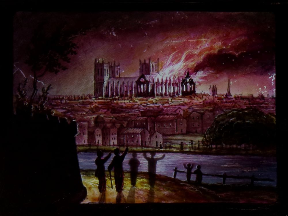 'York Minster' [succession of silhouette figures pass across foreground] Maker unknown (17 1/8 x 4 x - Image 3 of 3