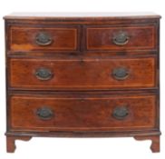 A late George III mahogany bow-front che
