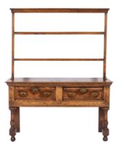 A George II oak dresser, basically secon