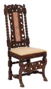 A late 19th-century carved oak chair in