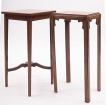 An Edwardian mahogany and banded stand,