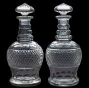 A pair of 19th Century decanters.