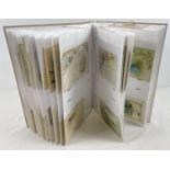 A large album containing 163 assorted Victorian and Edwardian greetings cards. In varying shapes,