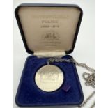 A boxed limited edition solid nickel silver Metropolitan Police 150th anniversary commemorative