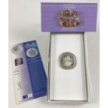 A boxed Silver proof "A Century Of The Monarchy" 2000 Guernsey Â£5 coin by Royal Mint, complete with