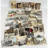200 assorted Edwardian and vintage British & overseas postcards. To include: RP's, Sweetheart cards,