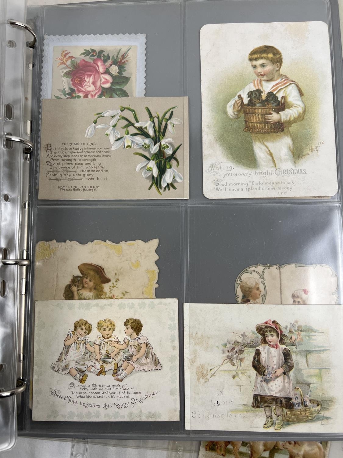 An album containing 88 assorted Victorian & Edwardian greetings cards. In varying styles, sizes - Image 5 of 5