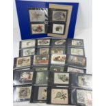 An album containing 83 assorted Victorian & Edwardian greetings cards. In carded plastic wallets.