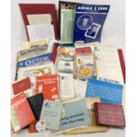 A box of assorted vintage ephemera to include greetings cards, letters of correspondence, postcards,