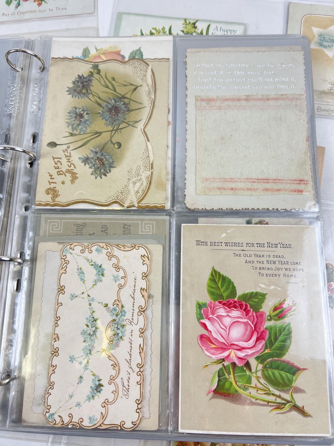 An album containing 88 assorted Victorian & Edwardian greetings cards. In varying styles, sizes - Image 2 of 5