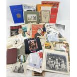 A box of assorted vintage ephemera, to include magazines, pamphlets, advertising, photographs and