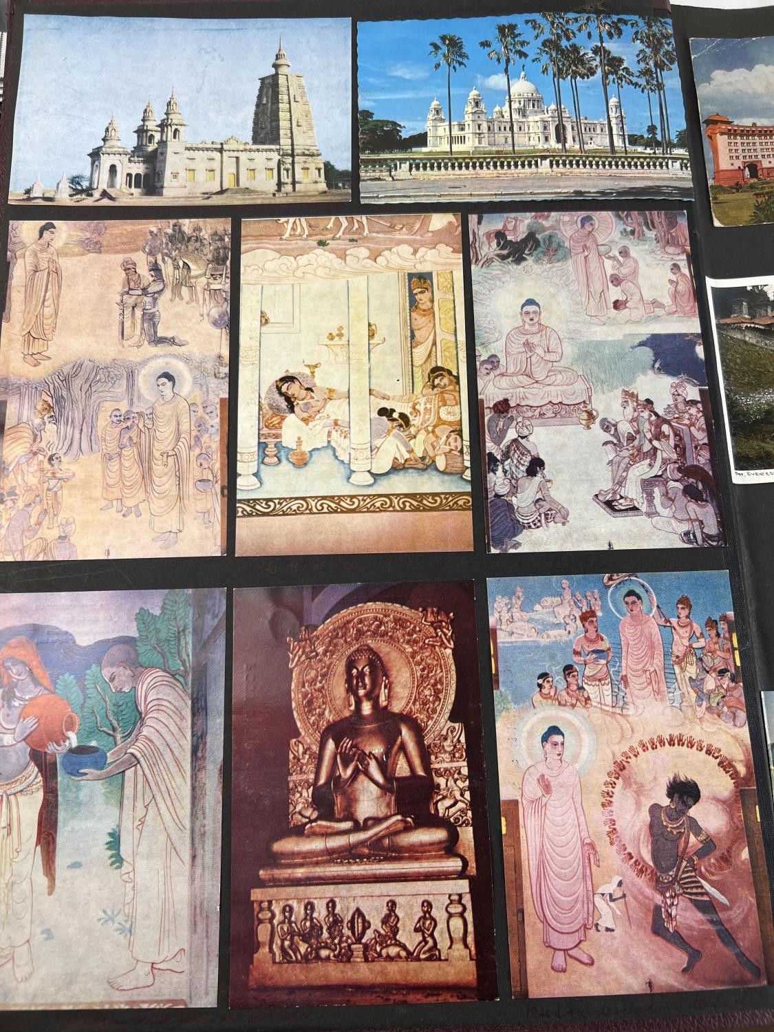 3 albums of Mid century postcards & ephemera of the overseas travel of a couple (cards stuck in). To - Image 7 of 9