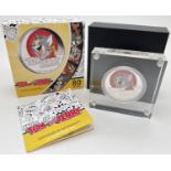 A colourised 80th anniversary of Tom & Jerry silver proof 1oz Australian 1 dollar coin. Held