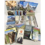 A box of assorted ephemera relating to trains and railway. To include books, postcards, leaflets and