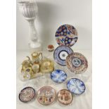 A box of assorted vintage ceramics and glass, to include a quantity of Oriental ceramics, an