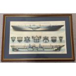 A framed & glazed print of "Persia" British & North American Royal Mail steam ship. Frame size