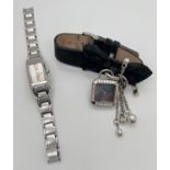 2 ladies wristwatches by Ted Baker. A stainless steel strap watch with sun-ray detail to face,