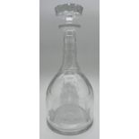 A Ltd Ed Orrefors Swedish crystal decanter made to commemorate the Silver Jubilee of HM Queen