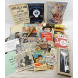 A box of assorted vintage ephemera items to include cookery leaflets/booklets, magazines, theatre