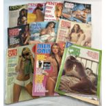 10 assorted vintage adult erotic magazines. 7 issues of Men Only together with 3 issues of