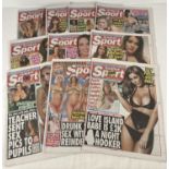 10 assorted issues of Sunday Sport and Christmas Sport newspapers. Dating from 2018, 19 & 20.