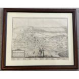 An antique "Nordovicvm" prospect view of Norwich, 1821 by local map maker Richard Taylor. Framed &